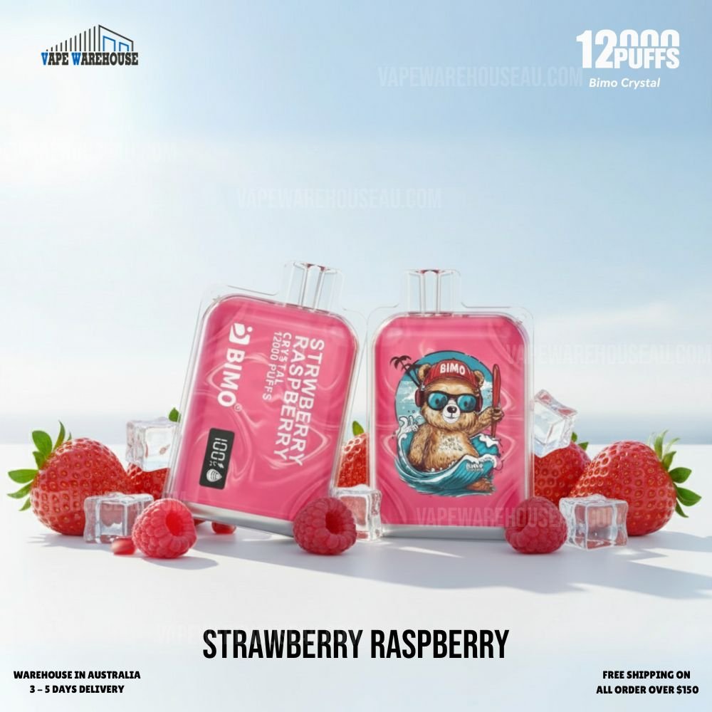 BIMO Crystal 12000 Puffs Strawberry Raspberry